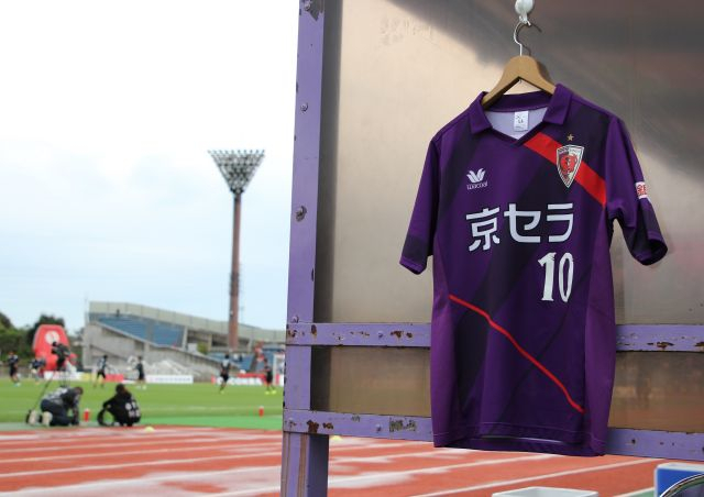 京都サンガ　京都パープルサンガ　14-15 清水圭介 ユニフォーム。 京都サンガ 京都パープルサンガ 14-15 清水圭介 ユニフォーム 32
